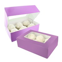 Baked With Love 6/12 Cupcake Box - Purple Twin Pack (2's)-Single