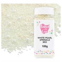 BWL White Sprinkles Pearls Mix - 100g