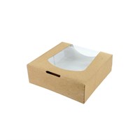 Small Kraft Brown Window Pop-Up Box-BULK