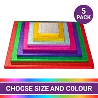 Culpitt Square Coloured Cake Drums - 5 Pack