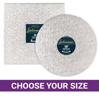 Satinara Silver Round & Square Cake Boards - Singles