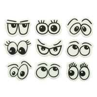 Printed Sugar Edible Toppers - Cartoon Eyes - Bulk Packed