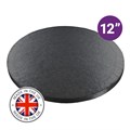 Culpitt Premium 12'' Round Black Cake Board