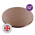 Culpitt Premium 12'' Round Brown Cake Board