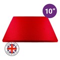Culpitt Premium 10'' Square Red Cake Board