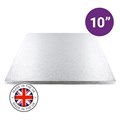 Culpitt Premium 10'' Square Silver Cake Board