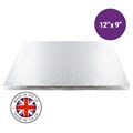 Culpitt Premium 12'' x 9'' Oblong Silver Cake Board