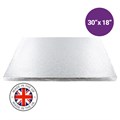 Culpitt Premium 30'' x 18'' Oblong Silver Cake Board