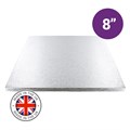 Culpitt Premium 8'' Square Silver Cake Board