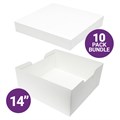 14" Cake Box & Plain Lid Combo - 10 Sets