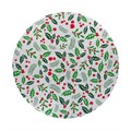 Create A Cake 10" Double Thick Round Silver Holly Print Card 5pk