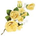 Gum Paste Spray Yellow Rose 145mm