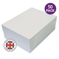 12 x 9 x 6" Oblong UK White Cake Boxes & Lids - 50 pack