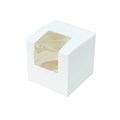 White UK Single Cavity Cupcake / Muffin Box - 25 Pack