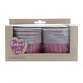 24 Pink Baking Cups - 60mm - Boxed 6