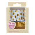 Baked with Love Gold Assortment Foil Baking Cases 24pk - Boxed 6
