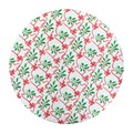 10" Double Thick Round Silver/Red Bow Cake Card 5PK