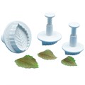PME Small 3 Set Veined Rose Leaf Plunger