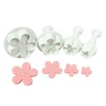 Cake Star - 5 Petal Plunger Cutter - 4 Set