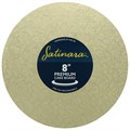 Satinara 8" (203mm) Pale Gold Round Cake Board - Individually Wrapped Single