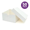 11" Standard White Cake Boxes & Lids - 50 pack