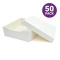 15" Standard White Cake Boxes & Lids - 50 pack
