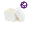 10" Standard White Cake Boxes & Lids - 50 pack