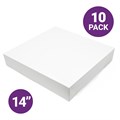 14" White Cake Box Lid - 10 Pack