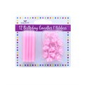 Pink Candles and Holders - single