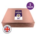 Culpitt Premium 14'' Square Rose Gold Cake Boards - 5 Pack