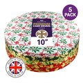 Culpitt Premium 10" Round Christmas Cake Boards - Assorted 5 Pack