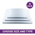 Culpitt Silver Rectangular Cake Drums - 5 Pack