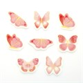 Pink & Gold Butterflies Sugar Decorations
