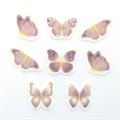 Lilac & Gold Butterflies Sugar Decorations