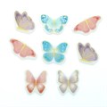 Pink, Lilac & Blue Butterflies Sugar Decorations