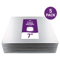 Culpitt Standard 7'' Square Silver Cake Boards - 5 Pack