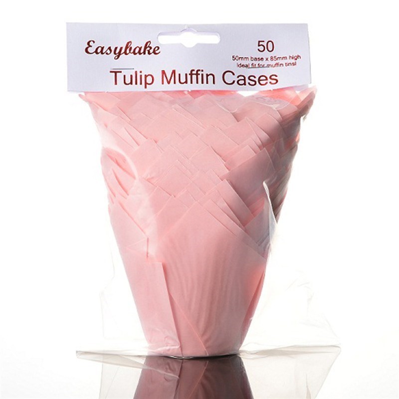 50 Caramel TULIP MUFFIN WRAPS CASES large Easybake 50 x 90 cup cake HIGH QUALITY 