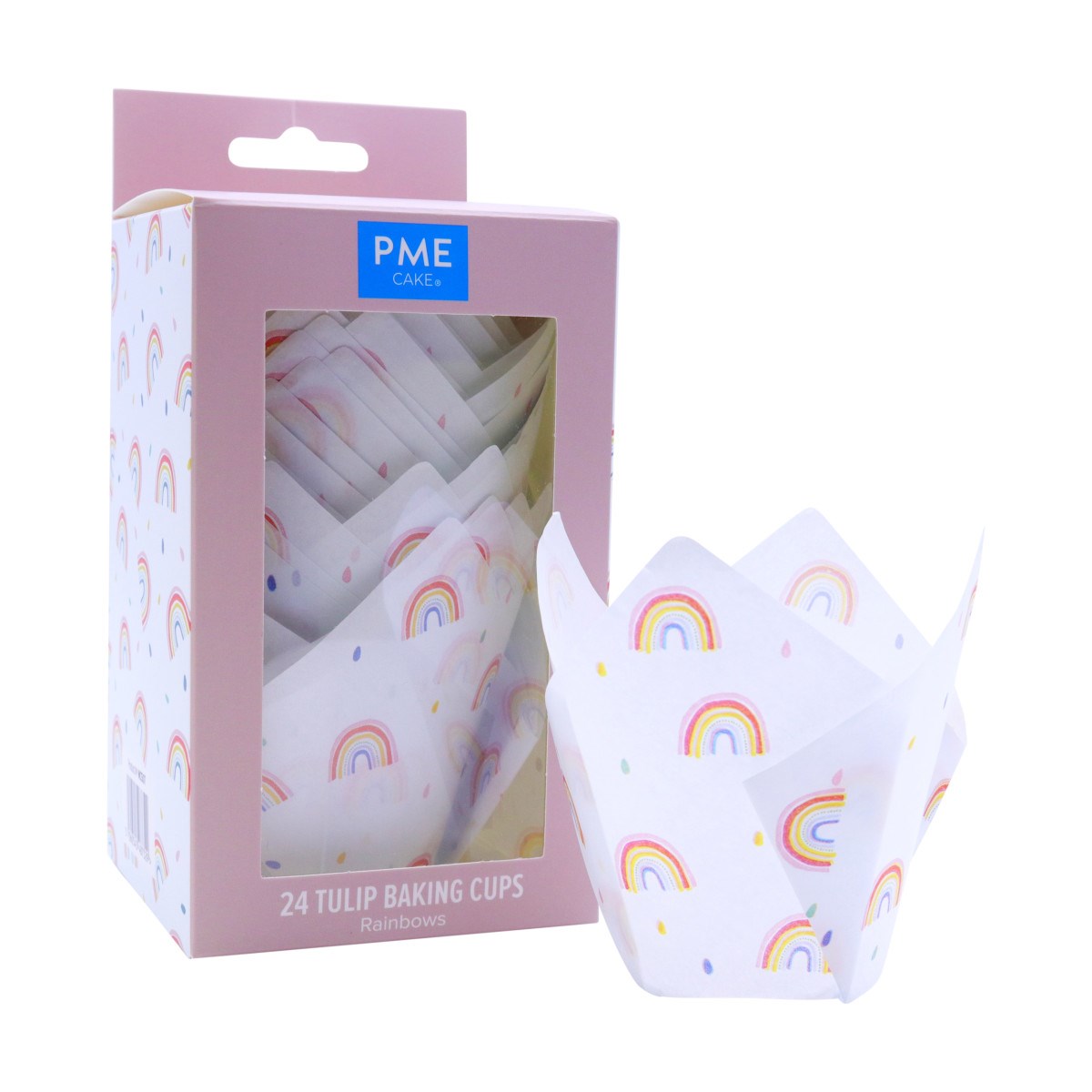 PME Tulip Baking Cases - Rainbows24pk