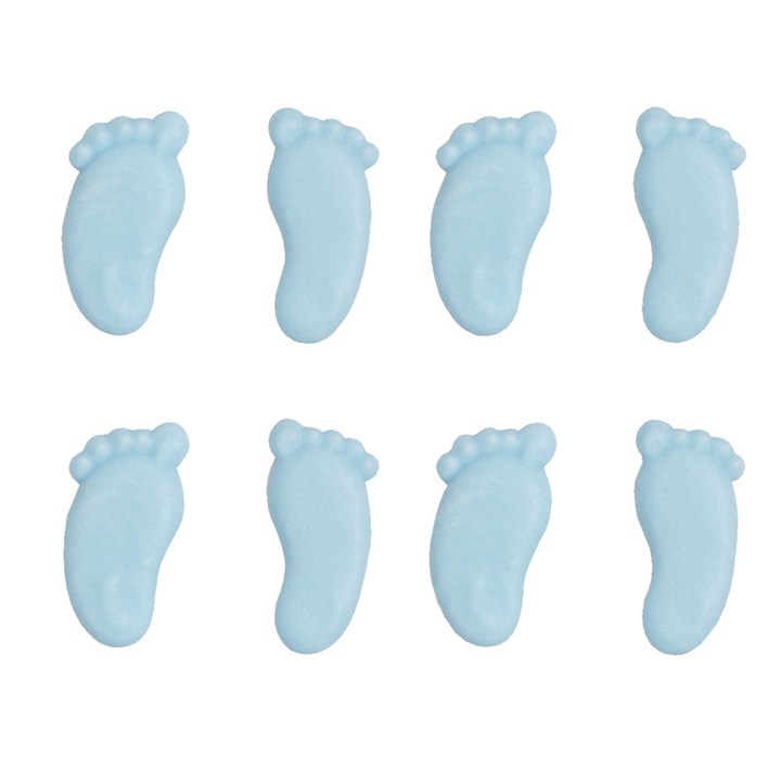 Blue Pairs of Feet Sugar Pipings - single