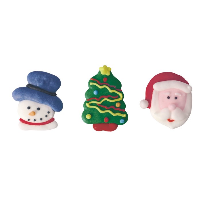 Santa, Snowman and Tree