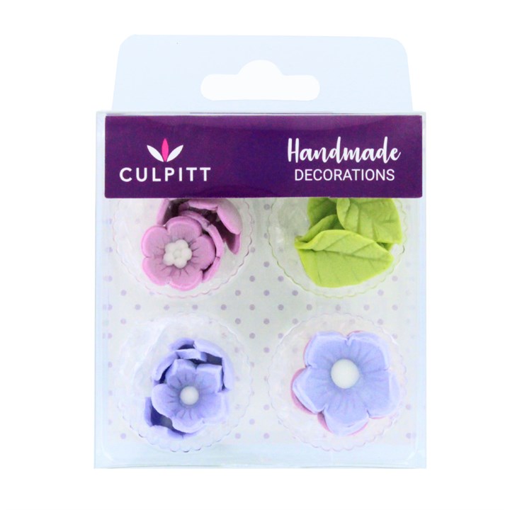 Culpitt Lilac Flower and Leaves - 16 pieces