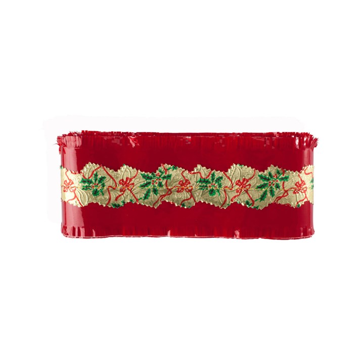 Christmas Frill Holly Red, Gold 21.9mm