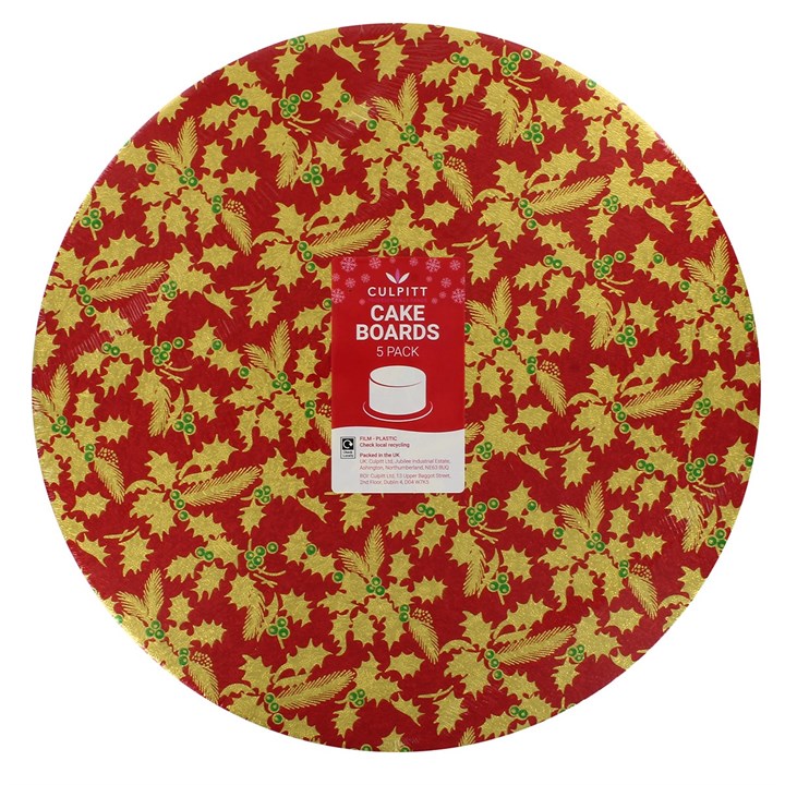 Red Selection Christmas Cake Cards - 254mm (10")